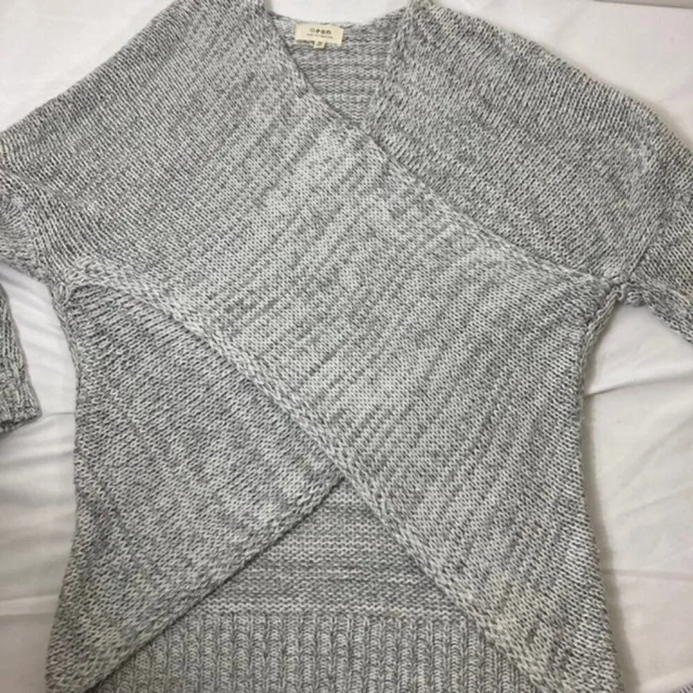 Womens Aeon Hayden Cross Over Sweater‎ Gray M